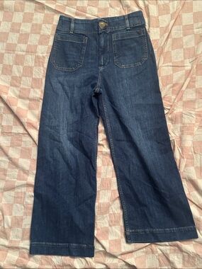 Native Women’s Dark Blue Relaxed Wide-Leg Jeans NWOT